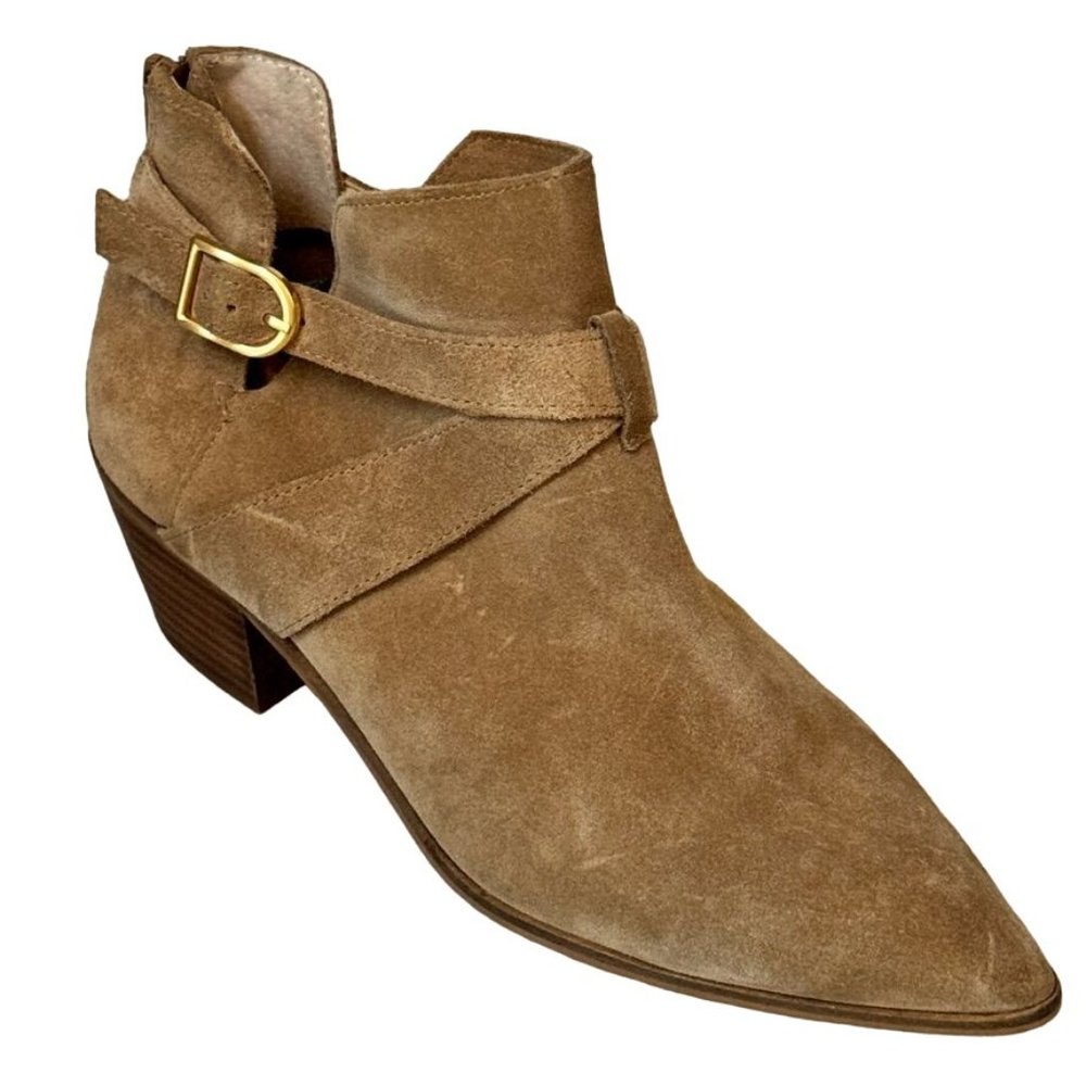 Sole Society Low Ankle Boot US 9.5M, EU 41 Beige Suede - Picture 7 of 13